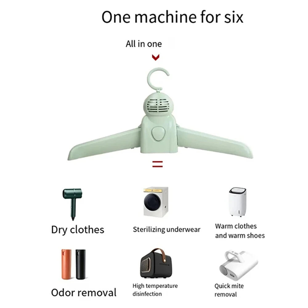 (image for) 150W Portable Drying Clothes Hanger Shoe Dryer Smart Home Small Dryer Warm Air Clothes Dryer for Home Business Trip